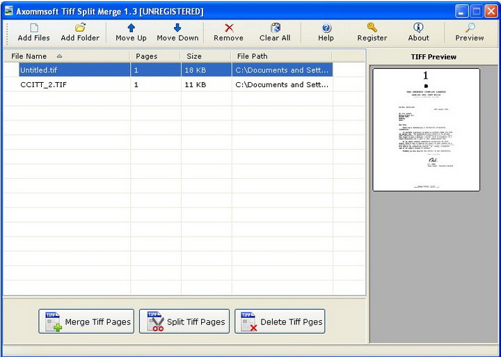 Axommsoft Tiff Split Merge