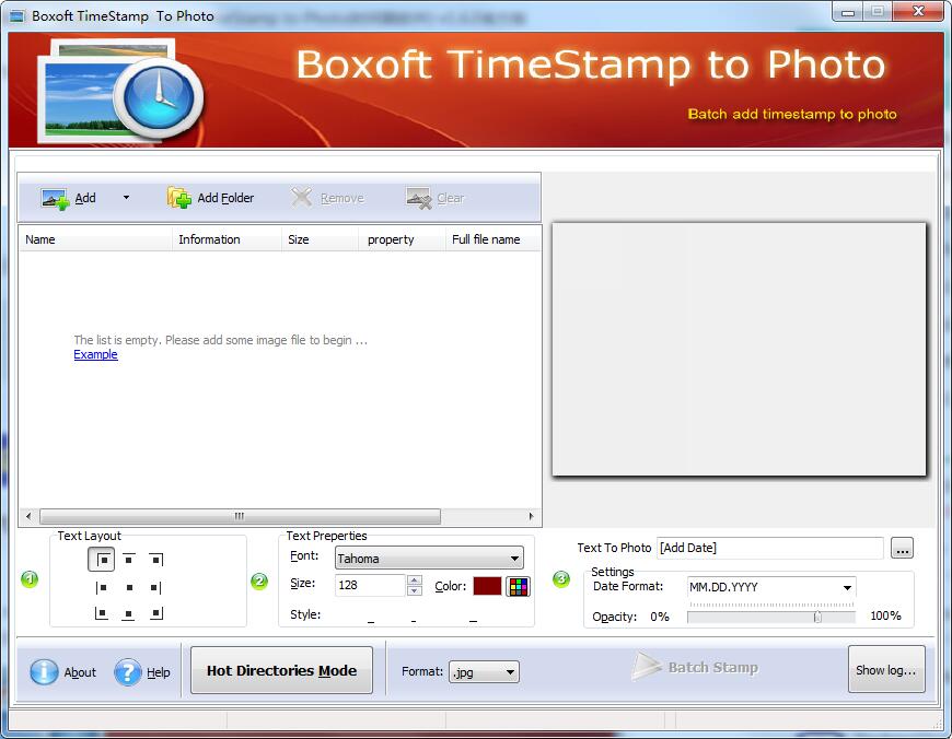 Boxoft TimeStamp to Photo