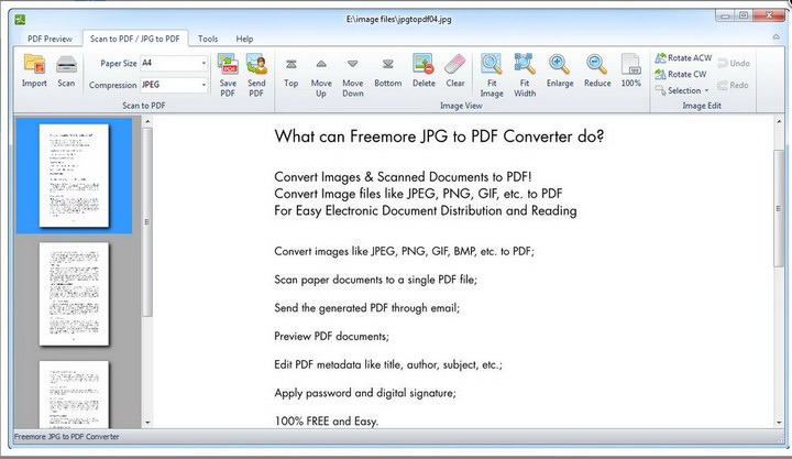 Freemore JPG to PDF Converter