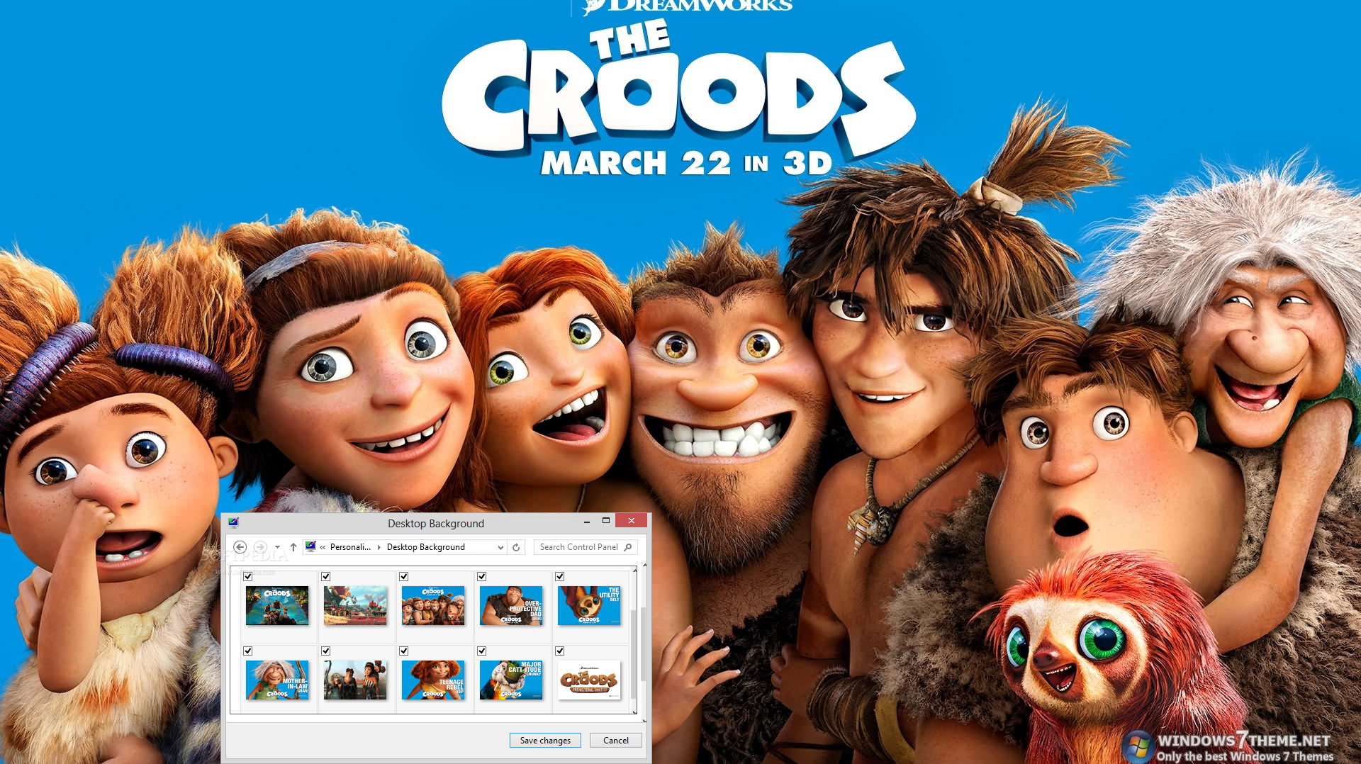 The Croods Windows 7 Theme