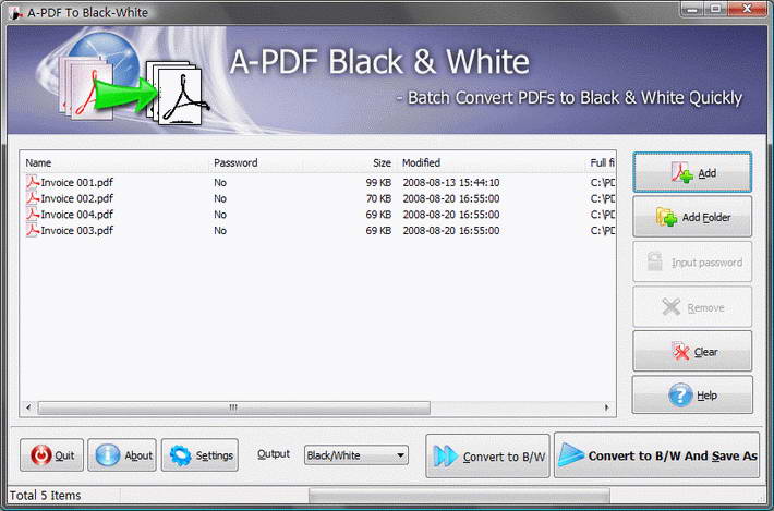 A-PDF To Black-White