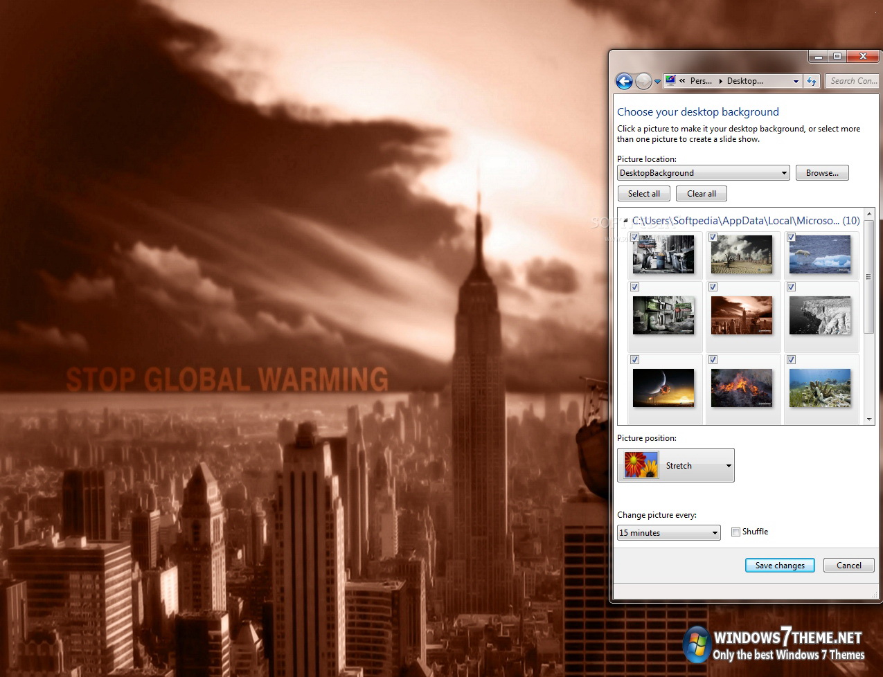 Global Warming Windows 7 Theme