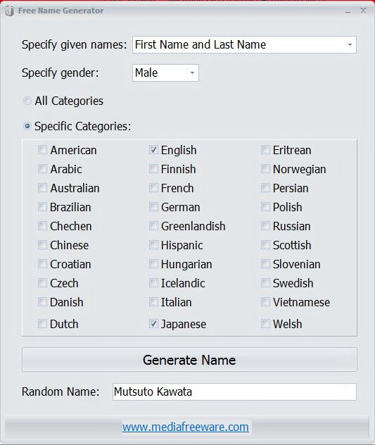Free Name Generator