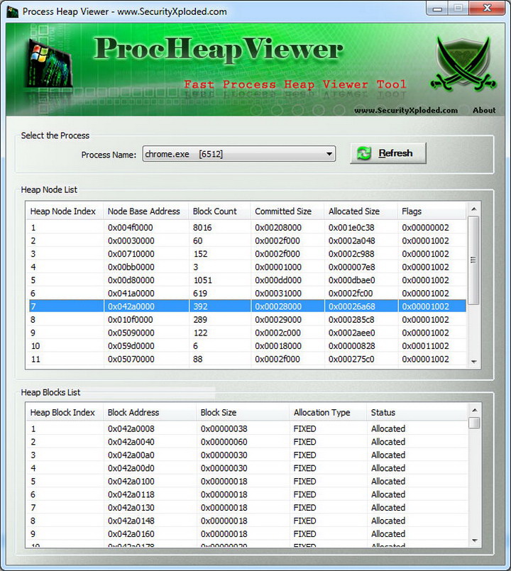 Proc Heap Viewer