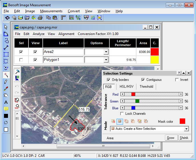 Bersoft Image Measurement