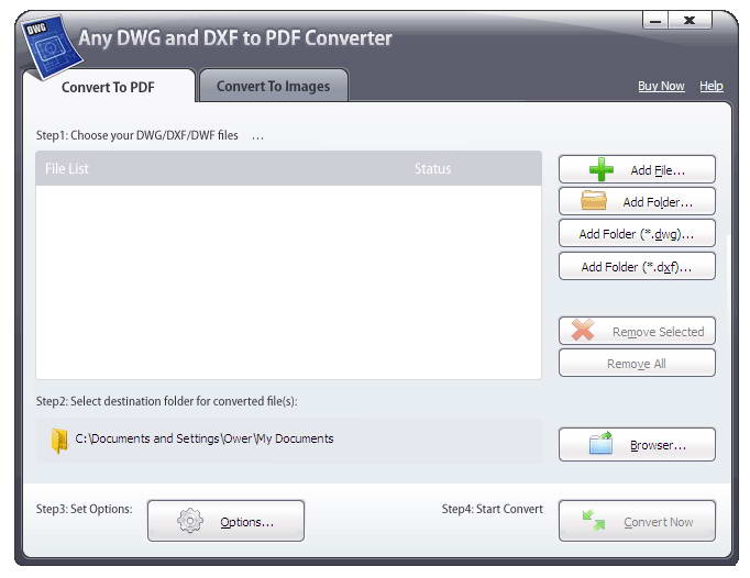 Any DWG and DXF to PDF Converter