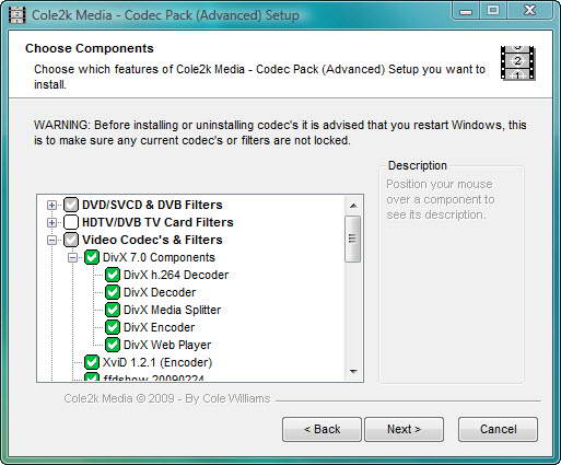 Cole2k Media Codec Pack Advanced