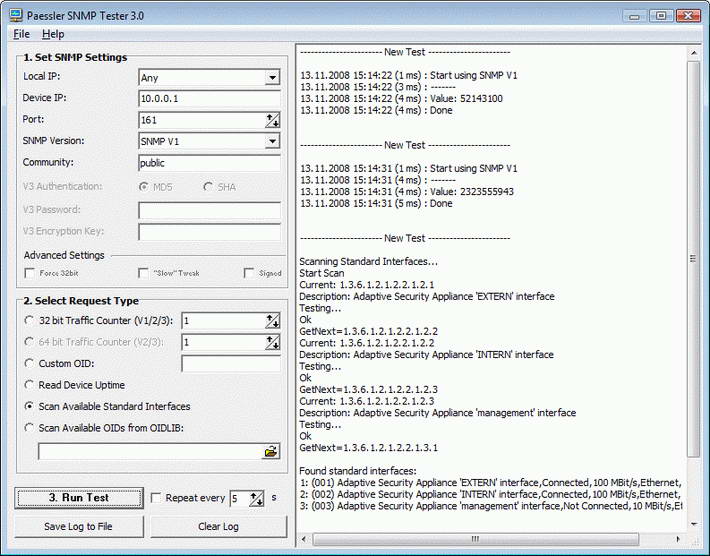 Paessler SNMP Tester