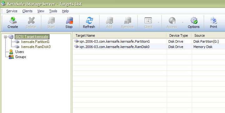 KernSafe Free iSCSI Target