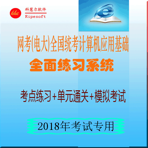 试点高校网络远程教育（电大）网考全国统考计算机应用基础模拟练习软件