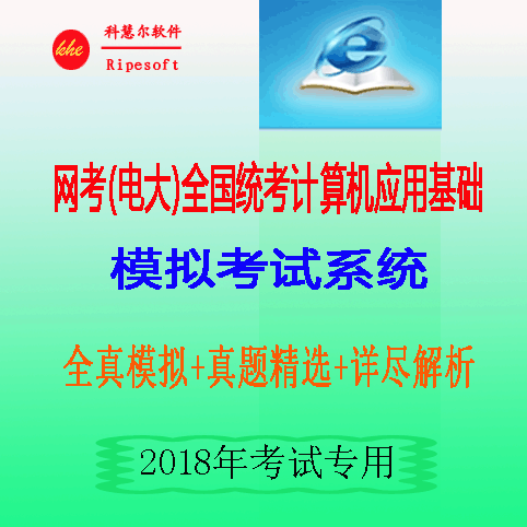 试点高校网络远程教育（电大）网考全国统考计算机应用基础模拟练习软件