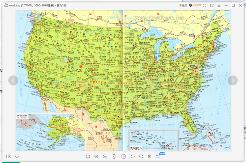 美国地图中文版全图