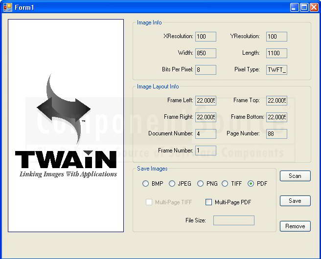 Dynamic .NET TWAIN扫描SDK