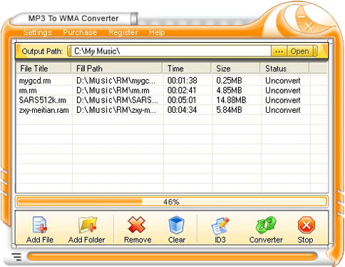 Crystal MP3 To WMA Converter