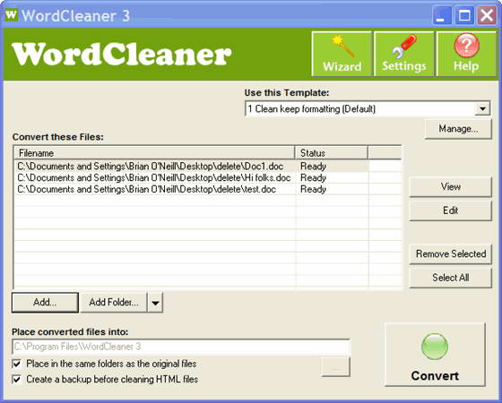 Word Cleaner