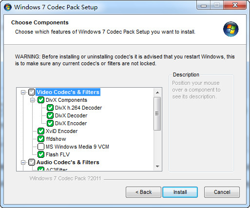 Win7多媒体解码包