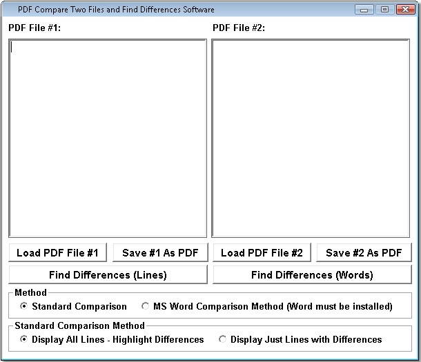 PDF Compare Two Files and Find Differences Software