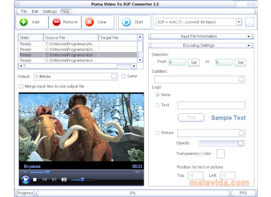 Puma Video To 3GP Converter