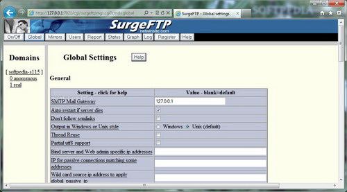 SurgeFTP Server