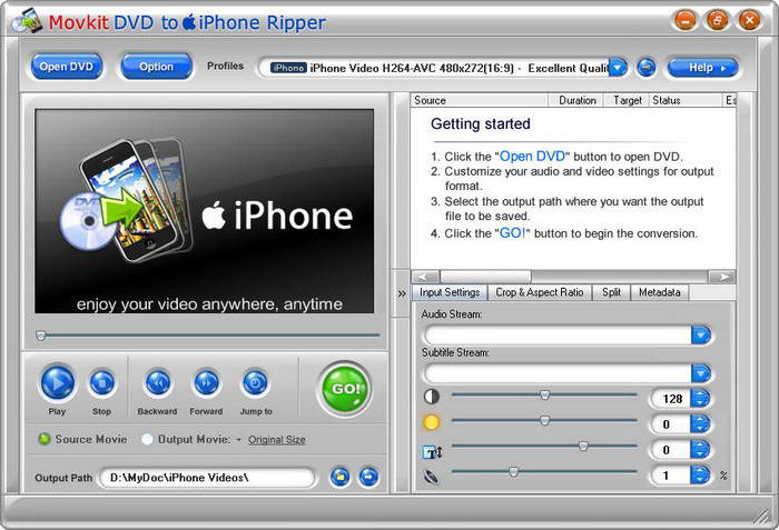 Movkit DVD to iPhone Ripper