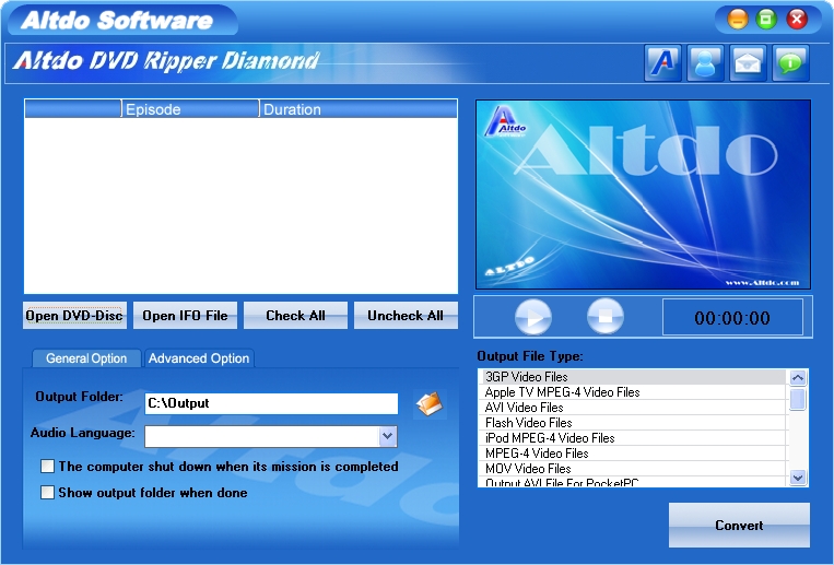 Altdo DVD to AMR MP3 AAC Ripper