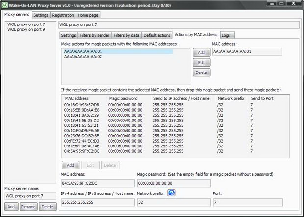 Wake-On-LAN Proxy Server