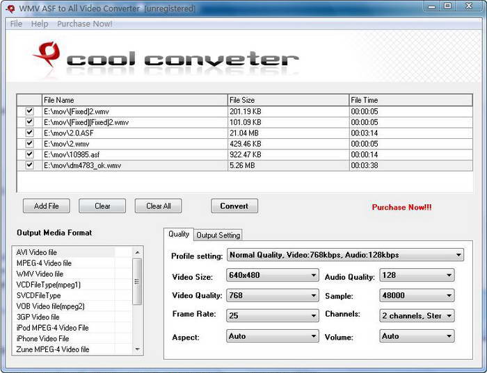 Cool WMV ASF to All Video Converter