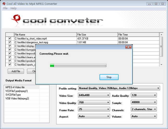 Cool All Video to MP4 MPEG Converter