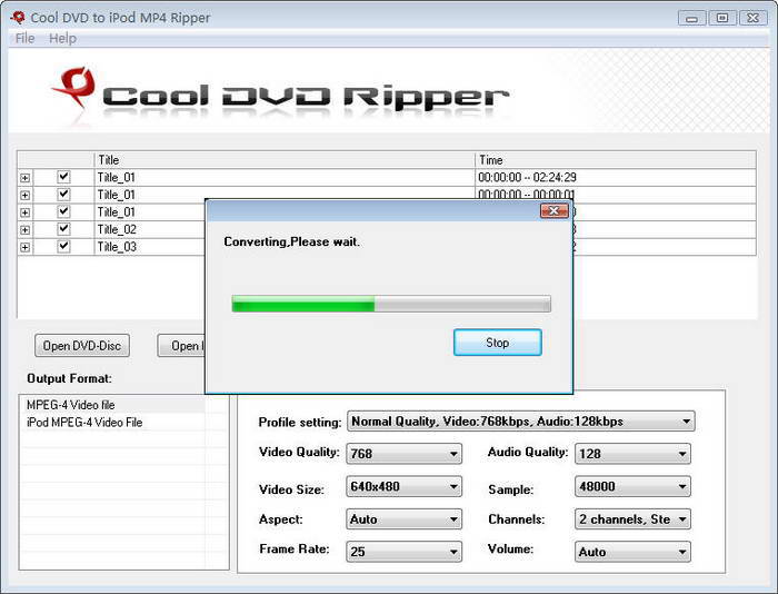 Cool DVD to iPod MP4 Ripper