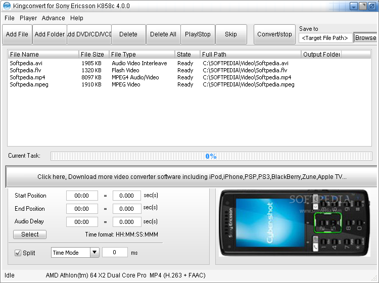 Kingconvert for Sony Ericsson k858c