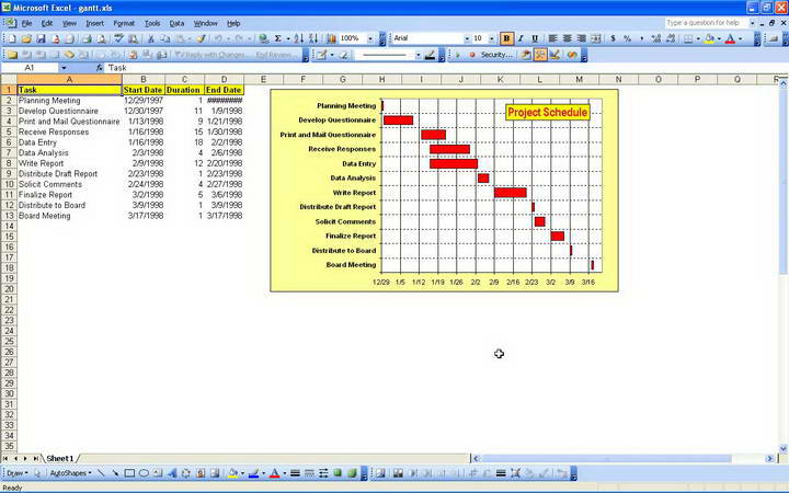 Gantt Chart Builder (Excel)