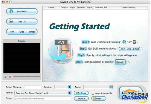 iSkysoft DVD to AVI Converter for Mac