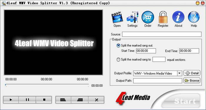 4Leaf WMV Video Splitter