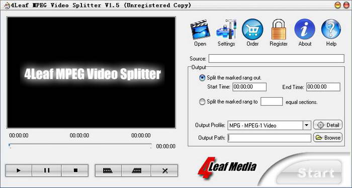 4Leaf MPEG Video Splitter