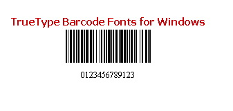 TrueType Barcode Fonts for Windows