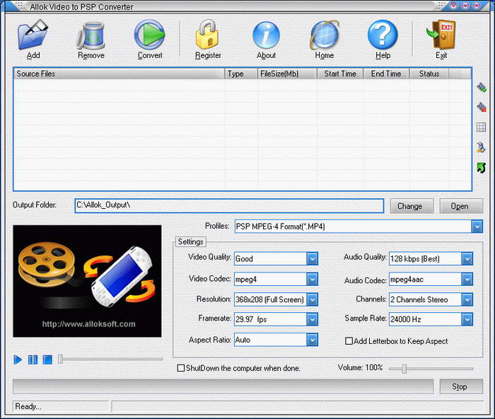 Allok Video to PSP Converter