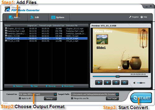 iSkysoft PSP Movie Converter