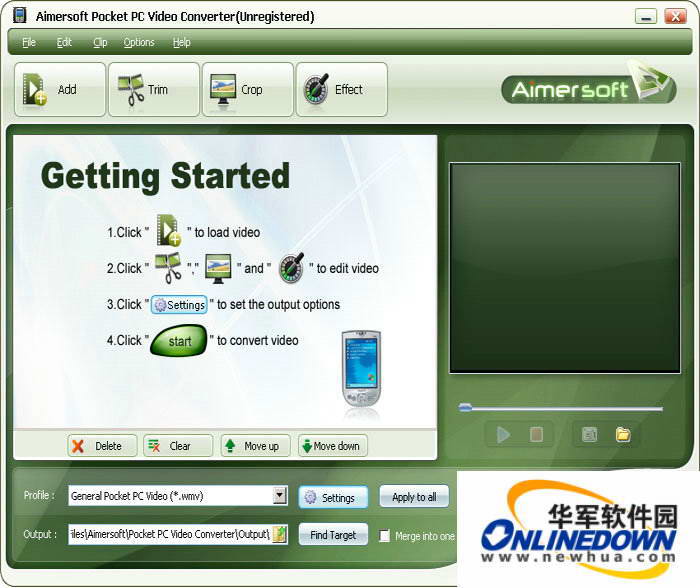 Aimersoft Pocket PC Video Converter