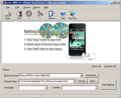 Alive DVD to iPhone Converter