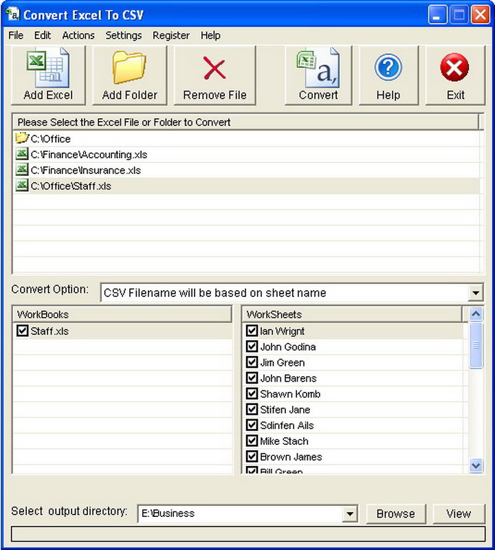 Convert Excel to CSV