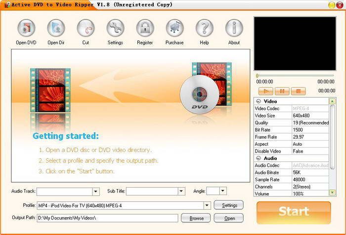 Active DVD to Video Ripper