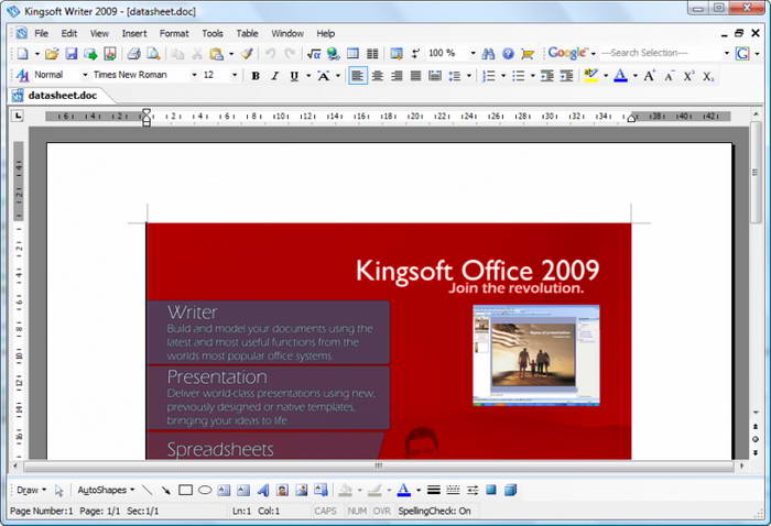 Kingsoft Office Suite Free