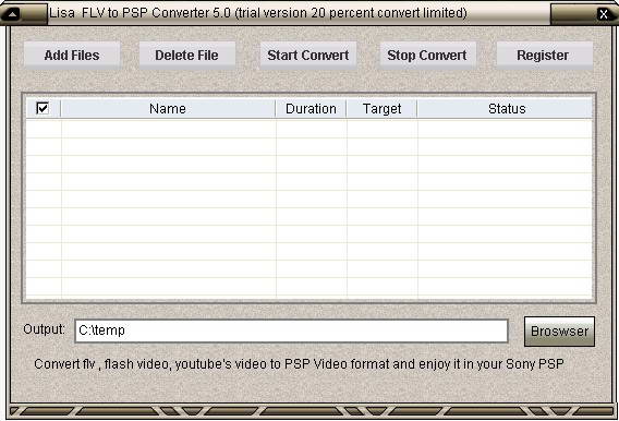 lisasoft FLV to PSP Converter