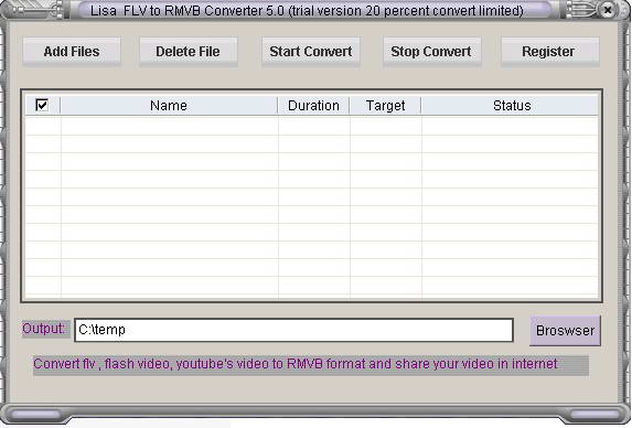 lisasoft FLV to RMVB Converter