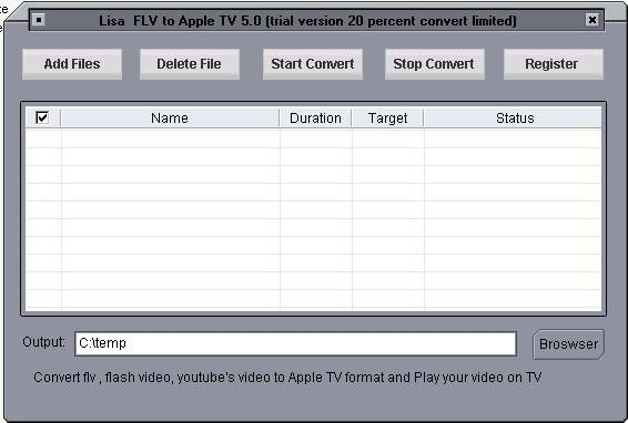 lisasoft FLV to Apple TV Converter