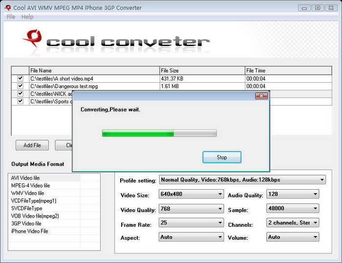 Cool AVI WMV MPEG MP4 iPhone 3GP Converter