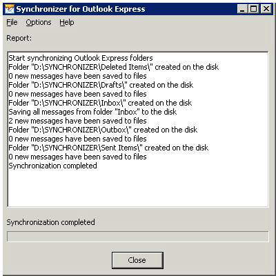 Synchronizer for Outlook Express