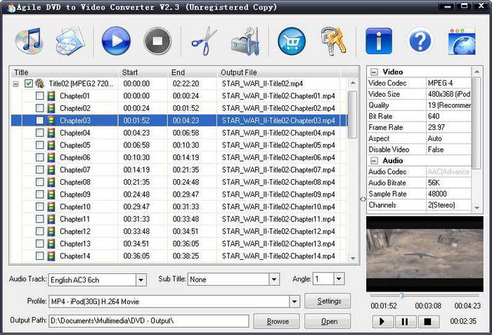 Agile DVD to Video Converter