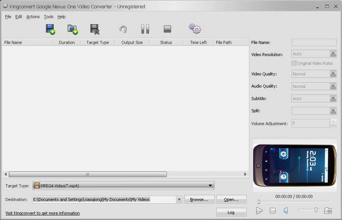 KingConvert Google Nexus One Video Converter