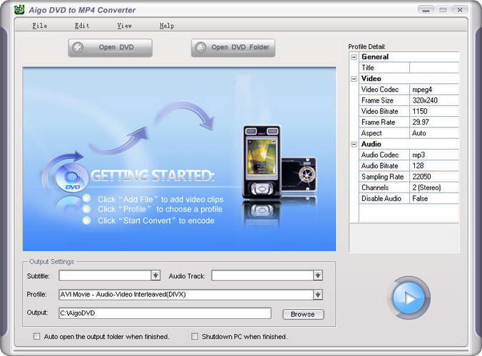 Aigo DVD to MP4 Converter